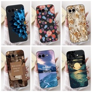 For Google Pixel 9a Casing GXQ96 GTF7P G3Y12 Shockproof Silicone Soft Cover Popular Flower Sunrise C