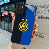 YA-16 Inter Milan HD Softcase Glossy Glass for OPPO A16 A16S A54S A95 A74 F19 F19S Reno 6 Lite