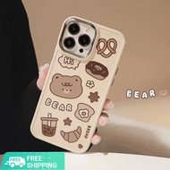 Cute Bear ins Paint Aesthetic IPhone 13 13 Pro 13 Pro Max 14 14 Pro 14 Pro Max Case Casing