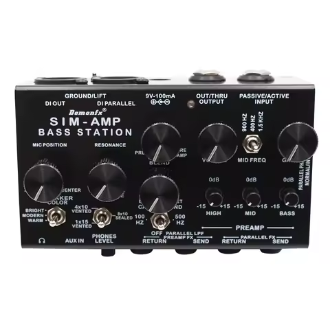 High Quality Demonfx SIM-AMP Simplifier Bass Station | Preamp Simulator, Power Amp SIM, Stereo Cab S
