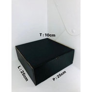 1 PCS DIE CUT BLACK CARDBOARD 25X25X10 CM MJ Kotak