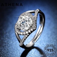 Cincin Perak Hati Hollow Perhiasan ATHENA Asli Wanita Berlian925