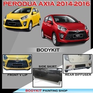 PERODUA AXIA 2014 2015 2016 SE FULLSET SKIRTING (FRONT V LIP,SIDE SKIRT, REAR DIFFUSER) PU GETAH BOD