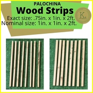 ♈ ✲ ◴ Wood Strips Palochina Pinewood Size 1 inch x 1 inch x 1ft, 2ft and 3ft