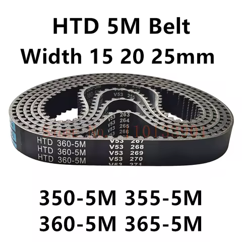 HTD 5M Timing Belt C=350/355/360/365 Width 10/15/20/25mm Teeth 70 71 72 73 HTD5M Synchronous 350-5M 