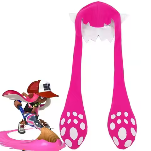 ♥2026 New Halloween Costume Cosplay Game Splatoon 2 Inkling Squid Cute Hat Winter Balaclava Party Ad