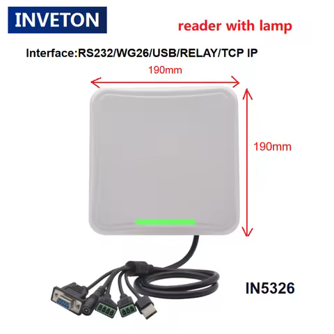 UHF RFID Reader Lamp 1-6m Long Range UHF Reader RS232 Wiegand 26/34 Demo Software C# Windows System 