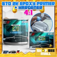 2K Epoxy Primer &amp; Hardener SP670 Undercoat Besi Kereta Metal Primer Polyester Putty DIY Cat Motor &amp; Kereta Spray 打底漆