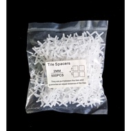 【LOCAL STOCK】(±500pcs/pack) 2.0mm Cross Tile Spacer Marble Spacer Mosaic Spacer Tile Spacer Tile Cro