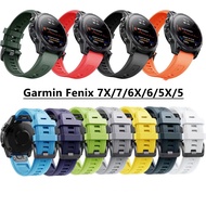 For Garmin Fenix 7 Pro/6 Strap Silicone Band Garmin Instinct 2/2X/Fenix 6X/7X Pro/5X/Descent MK2/1/D2/Forerunner 965/955/945/265/255 Sports Replacement Watchband For Garmin Fenix