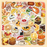 Ohaya 60pcs Ohaya ins cheesecake toast stickers dessert food diy diary ipad waterproof stickers seal