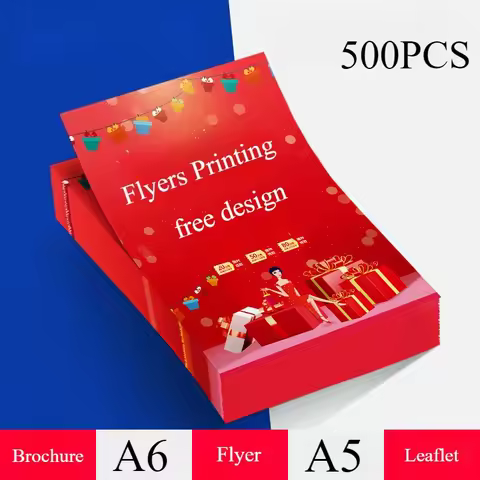 Custom Flyers A6 A5 Sizes Free Printing Business Advertising Leaflet Brochure Custom Printed Promoti