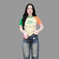 Áo Thun Nữ Form Ôm Gọn Dáng 35~55kg (B53 EveryThing) Phối Màu Xu Hướng Cotton Mềm Co Giãn Không Bó S