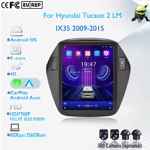For Hyundai Tucson 2 LM IX35 IPS material screen 2009 -2015 Car Radio Multimedia Video Navigation St