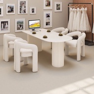Area Order Area Selection Negotiation Cream Studio Reception Table Chair Rest Sofa Beauty Salon Red 
