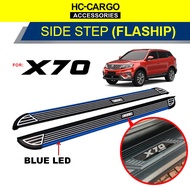Hc Cargo X70 Solar Led Side Step Flagship Running Board New Design &amp; Thickness Bracket Black + Solar Lightning Strip