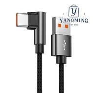 YANGYANG USB A to USB Type C Cable 90 Degree Data Line Quick Charge 4.0 Right Angle