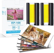 NineLeaf 1PK Replacement for Canon Selphy CP1300 CP1500 CP1200 CP1000 CP910 CP820 and Cartridge, RP-