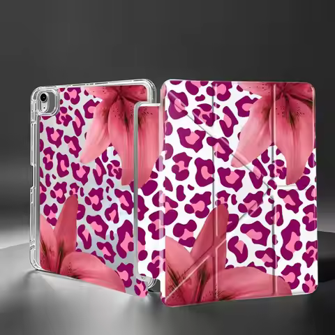 With Pen Slot Cover Tablet Case For Samsung Galaxy Tab A9 Plus S7 FE S9 Plus S8 A11 A8 S10 Lite Leop