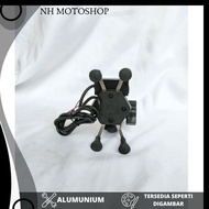 X RAM HANDPHONE HOLDER MIRROR BRACKET INCLUDING 2 IN 1 CHARGER