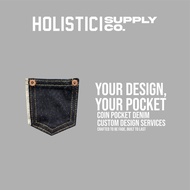 Coin Pocket Denim Fading Custom Denim Fabric - Denim Fading Accessories