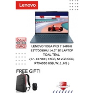 Lenovo Yoga Pro 7 14IRH8 82Y70099MJ 14.5'' 3K Laptop Tidal Teal ( I7-13700H, 16GB, 512GB SSD, RTX405