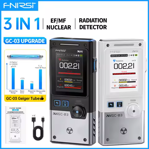 FNIRSI GC-03 3 in 1 Radiation Detector Electric Field Magnetic Field Nuclear Radiation Detection for