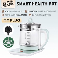 KECREA 1.8L Healthy Pot Kettle Electric Thermos Pot Multifunction Insulation Glass Kettle Electric H