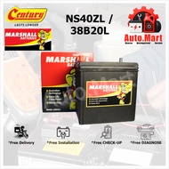Bateri Kereta / Car Battery - Century Marshall - Maintenance Free - NS40ZL / 38B20L