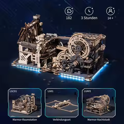 Robotime Rokr Marble Track Connecting Component Kit for Marble Night City and Marble Spaceport Marbl