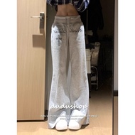 [Hip-hop lettering casual flared pants]Korean Version Women's Hip hop Letter Printing pants