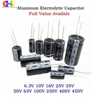 10V 16V 25V 35V 50V 63V 100V 250V 400V 450V Aluminum Electrolytic Capacitor 10UF 22UF 47UF 68UF 100U