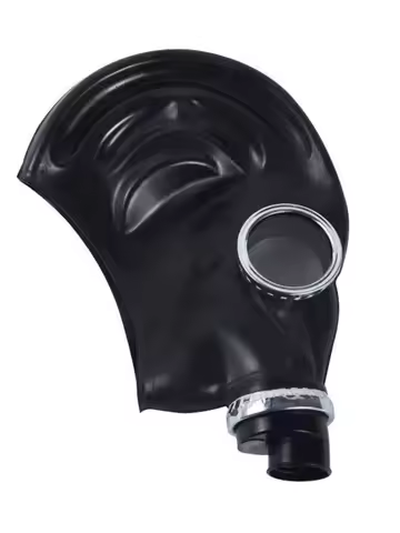 Natural Latex Gas Mask Hood Face Guard