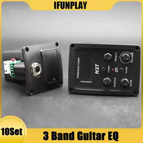 5Set 3 Band H3T Acoustic Guitar Equalizer Pickup with Tuner 6 Strings Guitar EQ System Folk Guitar P