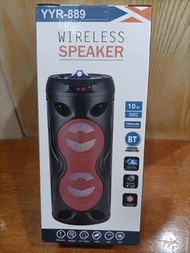 wireless speaker 藍芽音箱喇叭 10w重低音 支援TF卡 AUX輸入 USB 麥克風輸出