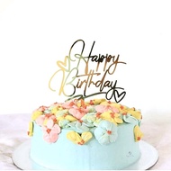 Liufenpu Gifts★Birthday Double Love English Card (1 Item) (Gold/Rose Gold/Silver)★((Ready Stock/Invo