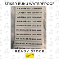 Stiker buku WATERPROOF (White)