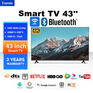 EXPOSE 43 inches Smart TV 4K UHD Flat Screen Smart Android TV 32 inches Bluetooth Google Smart TV Di