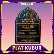 Plat Kubur / Penanda Kubur / Penanda Batu Nisan / Tanda Nama Kubur / Plate Kubur