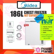 [SAVE4.0] Midea 186L Chest Freezer WD-186WA with Key Lock & Roller design WD186WA R600a