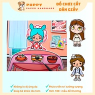 Toca Life World TA055 paper doll house - DIY peel-and-stick set - develops creative skills for child