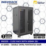 IR6020D Rack Server 20U 600mm Double Swing Perforated INDORACK Rak