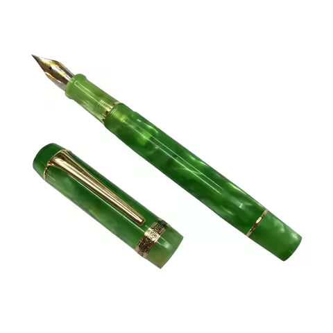 New Kaigelu 316A Green Acrylic Celluloid Fountain Pen Beautiful Green Patterns Iridium EF/F/M Nib Cl
