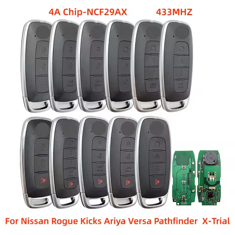 KR5TXPZ1/Z2/Z3 433MHz 4A Chip NCF29A Smart Remote Key Fob For Nissan Rogue Kicks Ariya Pathfinder Ve