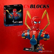 Copy DIY Super heroes Marvel Iron Spider-Man Bust 76326 (379 pcs) Building Blocks Decorations Collec