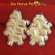 GLENES Golden Horse Accessories, Creative Year of Horse Gold Pony Keychain Accessories, Good Luck Cu