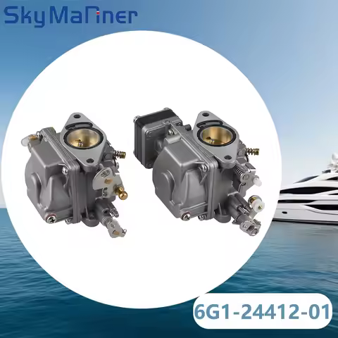Carburetor Assy 6L2-14301 6L2-14302 For Yamaha Outboard Motor 2 Stroke 2 Cylinder 20HP 25HP 25MLHU 6