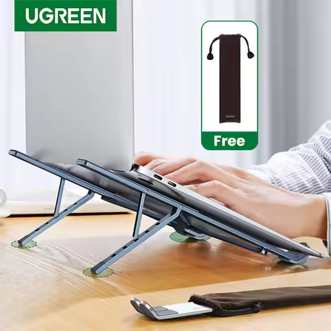 UGREEN Laptop Stand For Macbook Air Pro Foldable Aluminum Vertical Notebook Stand Laptop Support Mac