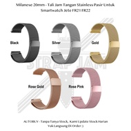 Milanese Loop 20mm Strap Smartwatch Jete FR21 FR22 - Magnetic Metal Watch Strap