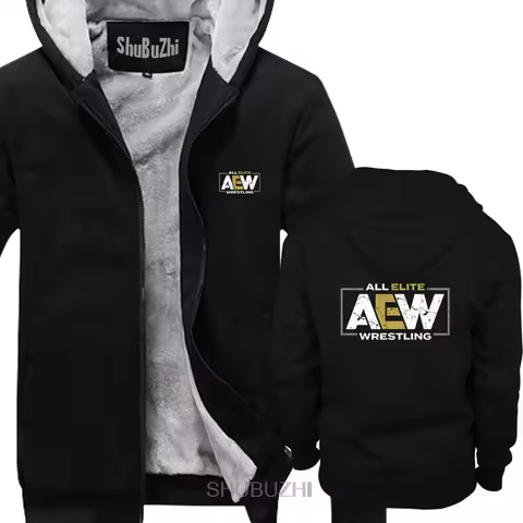 Brand All Elite AEW Wrestling AEW Logo men thick hoodies Winter style fashion brand man hoody cool c